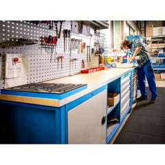 Bedrunka+Hirth Kastenwerkbank, Tiefe 750 mm, R 18-24, Schubladenanzahl: 2 – Vorschau 2