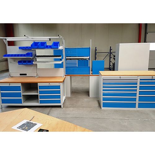 Bedrunka+Hirth Kastenwerkbank, Tiefe 750 mm, R 18-24, Schubladenanzahl: 2