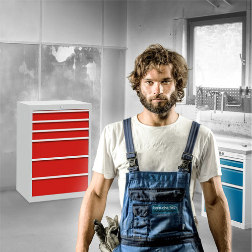 Bedrunka+Hirth drawer cabinet, depth 500 mm, R 18-16, number of drawers: 7