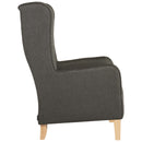 Fauteuil à oreilles Max Winzer Baldwin anthracite