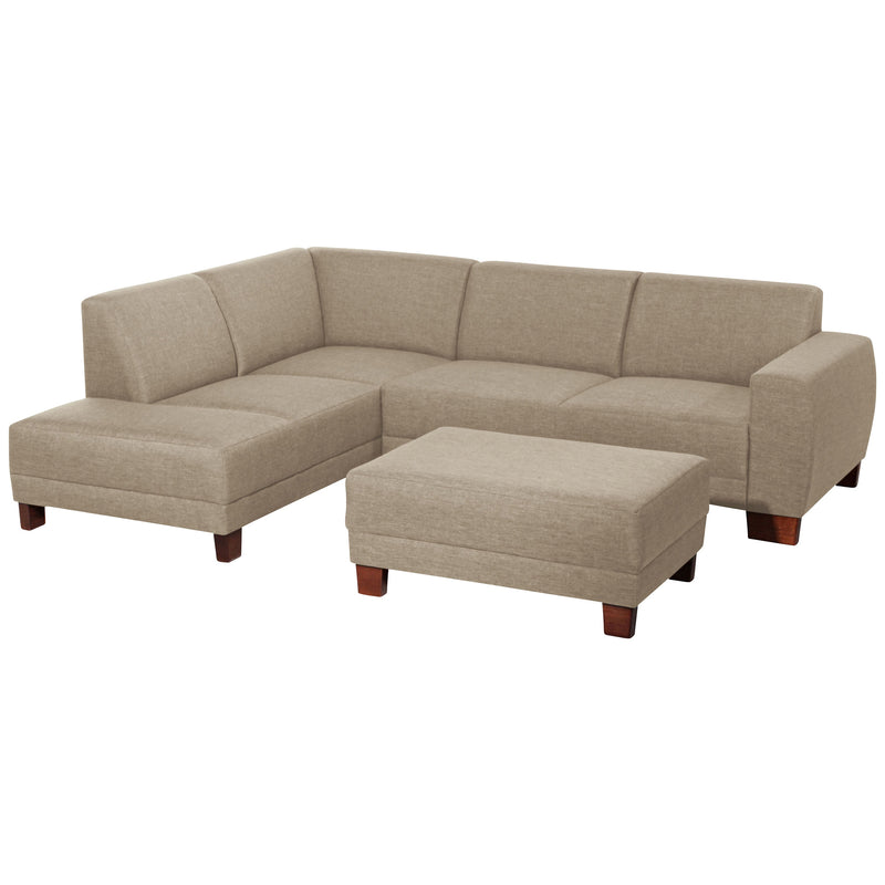Max Winzer corner sofa left with 2.5-seater sofa right Blackpool sahara