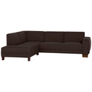 Max Winzer corner sofa left with 2.5-seater sofa right Blackpool chocolate