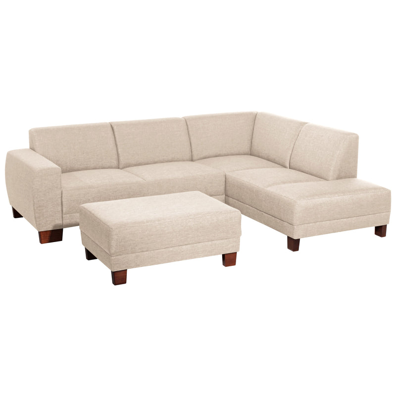 Max Winzer 2.5-seater sofa left with corner sofa right Blackpool cream
