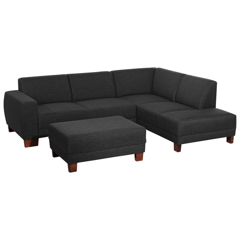 Max Winzer 2.5-seater sofa left with corner sofa right Blackpool black
