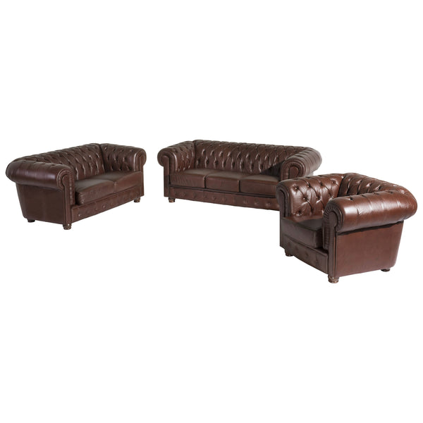 Max Winzer 3-seater sofa / 2-seater sofa / armchair Bridgeport brown