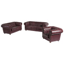 Max Winzer 3-seater sofa / 2-seater sofa / armchair Bridgeport red