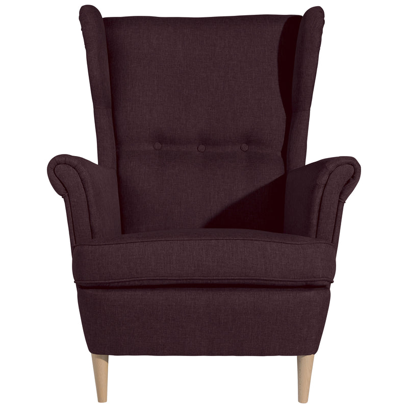 Max Winzer wingback chair Clint burgundy