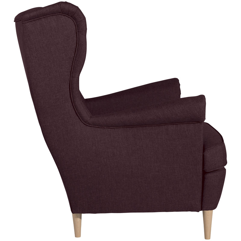 Max Winzer wingback chair Clint burgundy