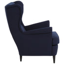 Fauteuil à oreilles Max Winzer Clint bleu foncé