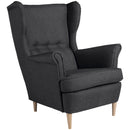 Fauteuil à oreilles Max Winzer Clint graphite