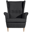 Fauteuil à oreilles Max Winzer Clint graphite