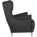 Fauteuil à oreilles Max Winzer Clint graphite