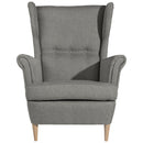 Max Winzer Ohrenbackensessel Clint hellgrau