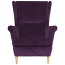 Fauteuil à oreilles Max Winzer Clint violet