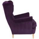 Fauteuil à oreilles Max Winzer Clint violet