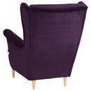 Fauteuil à oreilles Max Winzer Clint violet