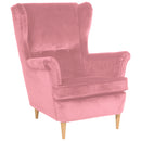 Fauteuil à oreilles Max Winzer Clint rosé