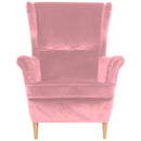 Fauteuil à oreilles Max Winzer Clint rosé