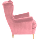 Fauteuil à oreilles Max Winzer Clint rosé