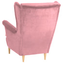 Fauteuil à oreilles Max Winzer Clint rosé