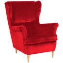 Fauteuil à oreilles Max Winzer Clint rouge
