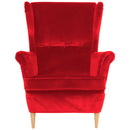 Fauteuil à oreilles Max Winzer Clint rouge