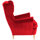 Fauteuil à oreilles Max Winzer Clint rouge