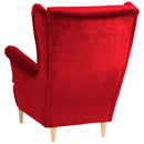 Fauteuil à oreilles Max Winzer Clint rouge