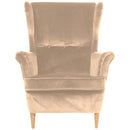 Fauteuil à oreilles Max Winzer Clint sable