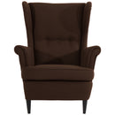 Fauteuil à oreilles Max Winzer Clint chocolat