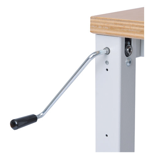 Table d'emballage confort Bedrunka+Hirth, profondeur de table de base 750, réglage par manivelle