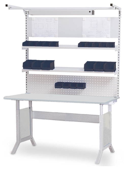 Ligne de travail de table Bedrunka+Hirth avec réglage électrique de la hauteur et construction à parois multiples