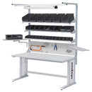 Bedrunka+Hirth Tisch workergo C-Fuß mit Kurbelverstellung leitfähig gepulvert mit Multi-Wand-Aufbau