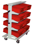 Bedrunka+Hirth multi-trolley equipped with 4 shelves