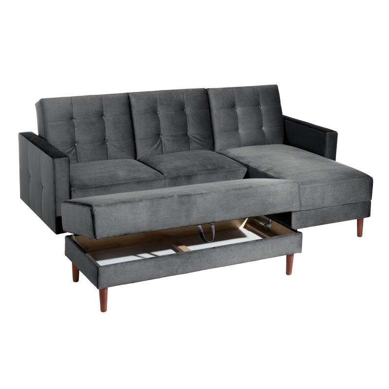 Max Winzer functional sofa with stool Easy Relax graphite