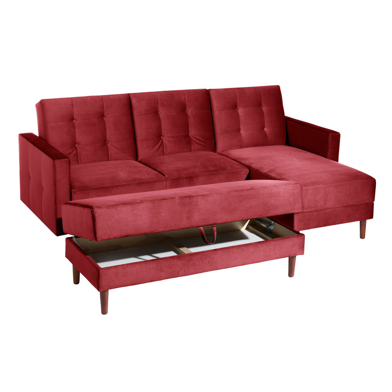 Max Winzer Funktionssofa mit Hocker Easy Relax rot