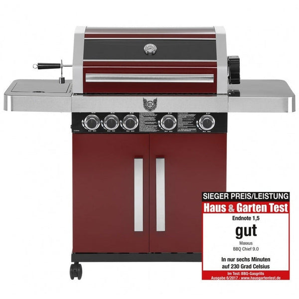 MAXXUS Gasgrill BBQ CHIEF 9.0, rot