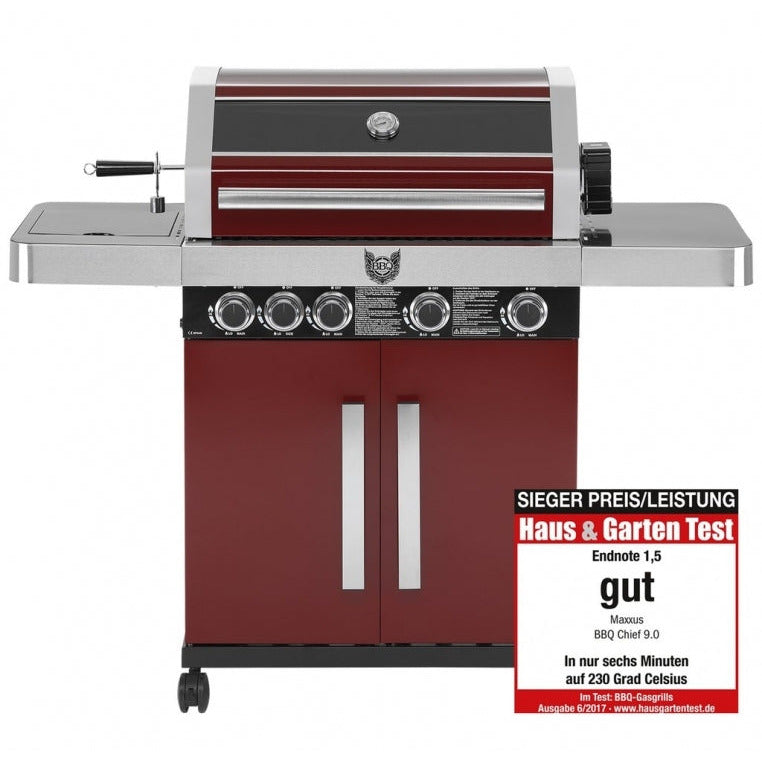 MAXXUS Gasgrill BBQ CHIEF 9.0, rot