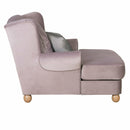 Fauteuil Max Winzer Big comprenant 4 coussins décoratifs 2x 55x55 et 2x 40x40cm Harvard rosé avec 2x coussins gris (40x40cm)