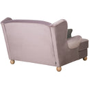 Fauteuil Max Winzer Big comprenant 4 coussins décoratifs 2x 55x55 et 2x 40x40cm Harvard rosé avec 2x coussins gris (40x40cm)