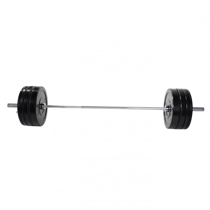 GORILLA SPORTS Olympia barbell set bumper plates 140 kg