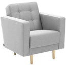 Fauteuil Max Winzer Jasmin gris clair