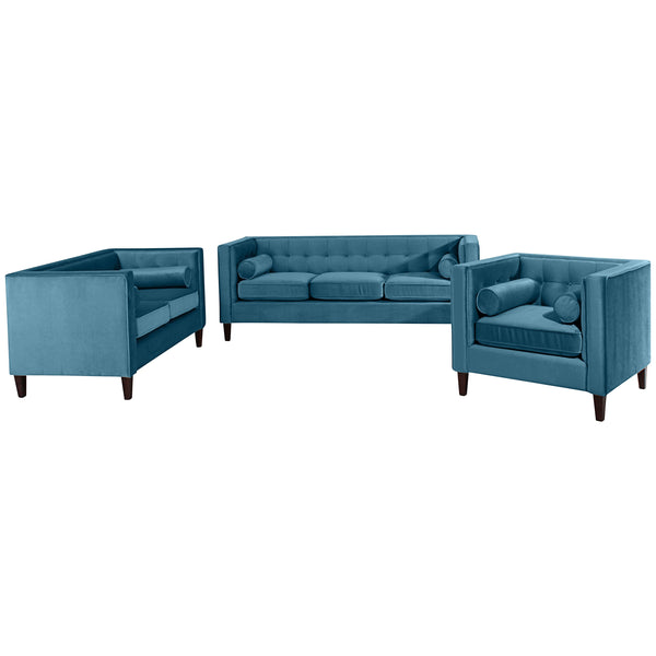Max Winzer 3-seater sofa / 2-seater sofa / Jeronimo armchair petrol