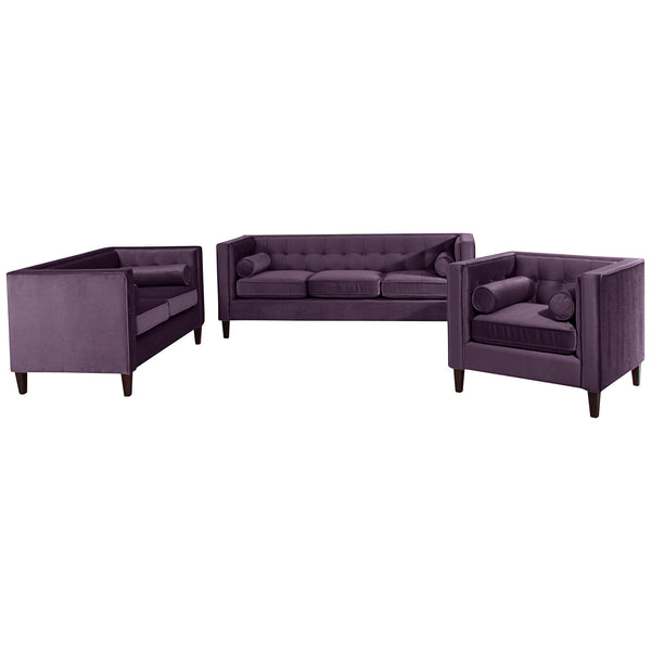 Max Winzer 3-seater sofa / 2-seater sofa / armchair Jeronimo purple