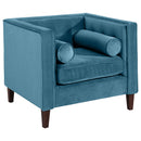 Fauteuil Max Winzer Jeronimo pétrole