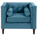 Fauteuil Max Winzer Jeronimo pétrole