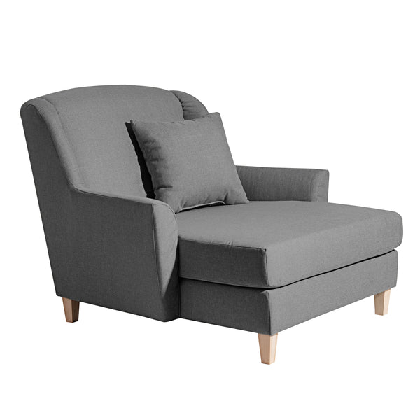 Max Winzer Big armchair including 1x decorative cushion 55x55cm Judith anthracite