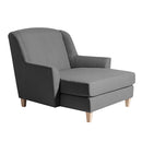Fauteuil Max Winzer Big avec 1x coussin décoratif 55x55cm Judith anthracite