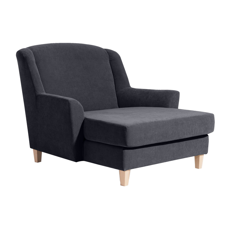 Max Winzer Big armchair including 1x decorative cushion 55x55cm Judith anthracite