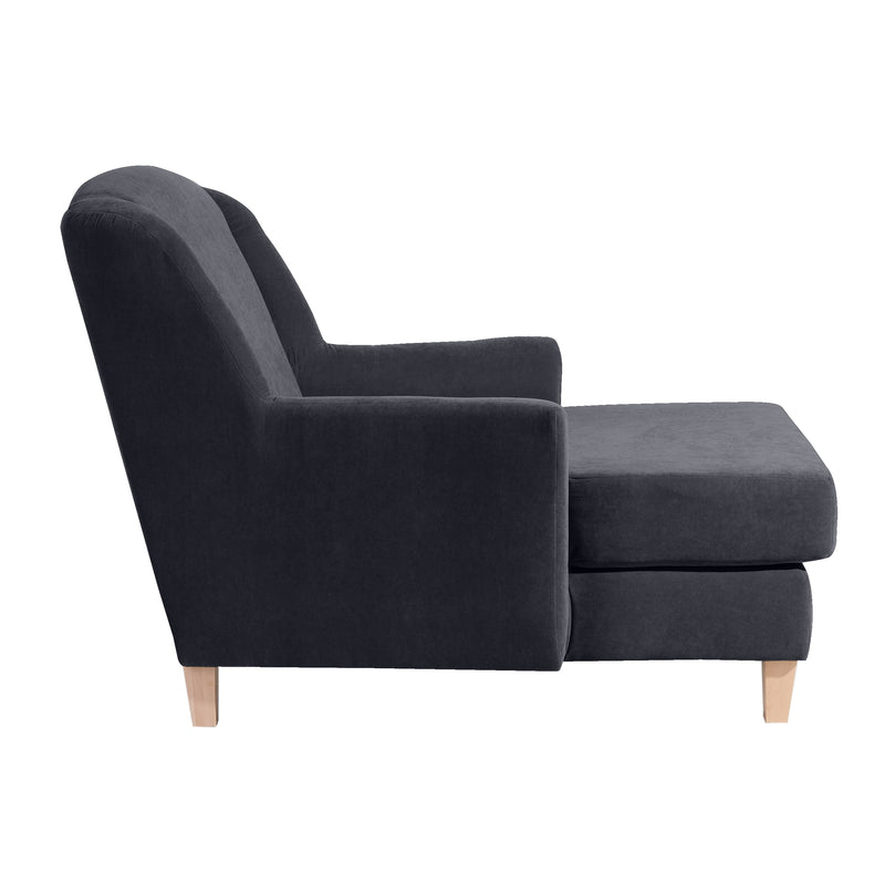 Max Winzer Big armchair including 1x decorative cushion 55x55cm Judith anthracite
